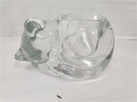 Glass Cat Votive Holder