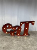 Metal Light Up EAT Sign, Works