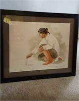 Dyanne Strongbow framed 1980 watercolor