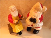 Two Ceramic Santa's