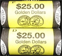 (2 ROLLS) 2006-P&D SACAGAWEA $1 FROM THE US MINT