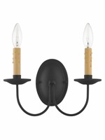 Livex Lighting Light Wall Sconce Black Finish