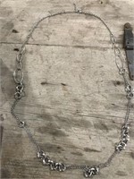 Long Pretty Silver Necklace with Large Links