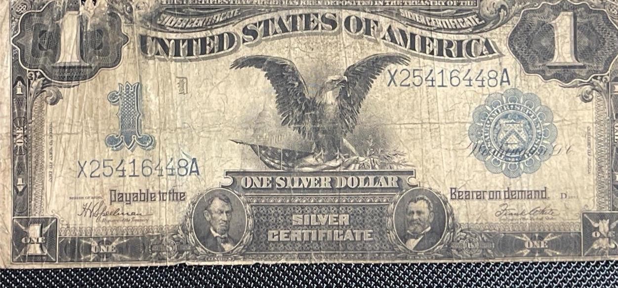 Rare 1899 BLACK EAGLE  SILVER BLUE DOLLAR