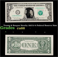 Trump & Reagan Novelty 2017A $1 Federal Reserve No