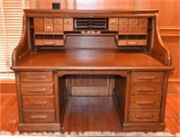 Rand & Leopold Oak Roll Top Desk