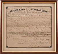 1882 Texas Governor R. Coke Signed Land Grant