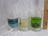 Neat Medicine Look Canisters & Wire Basket