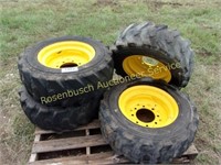 (4) Skidsteer Tires & Wheels  10x16.5 NHS