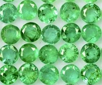 20 pieces of Natural Emeralds 2.5 mm