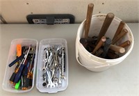 Assorted Hammers, Wrenches & Screwdrivers