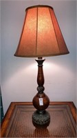 Modern parquetry wood table lamp 34’’