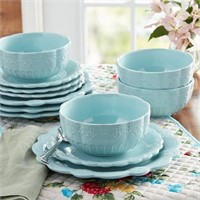 C8346  The Pioneer Woman Toni Blue Dinnerware Set