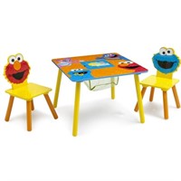 B2901 Sesame Street Wood Kids Table and Chairs Set