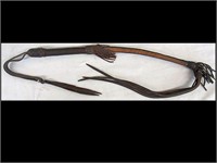 LEATHER & RAWHIDE QUIRT - 45" OVERALL