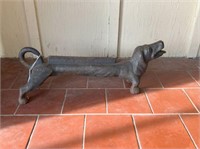 CAST IRON WEENIE DOG BOOT SCRAPER, 22"