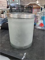 Glass canister jar 8-in