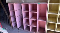 Pink wood cubby 48 x 19 x 48