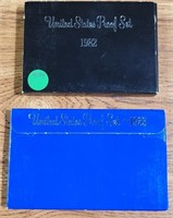 2X BID - 1982, 1983 U.S. PROOF SETS W/ SLEEVES