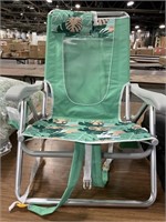 BEACH CHAIR 4 POSITIONS WITH HEADREST AND BAG