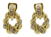 Yves Saint Laurent Rhinestone Clip-on Earrings