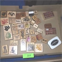 ASST. RUBBER STAMPS & STAMP PAD