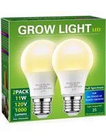 LED Grow Light Bulb A19 2-Pack