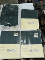 GREEN CURTAIN PANEL X4