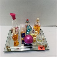 Vanity Mirror w/Perfumes