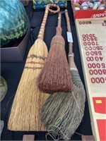 (3) Crafted Brooms