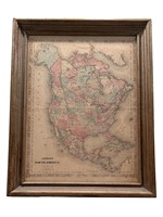 Framed Print Johnson’s North America Map