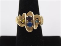 Ladies Multi-Stone 14K Gold Fashion Ring