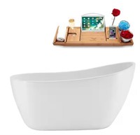 55 in. x 28 in. Freestanding Soaking Bathtub