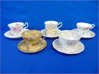 (5) Tea Cups & Saucers