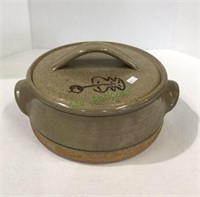 Large pottery bowl measuring bowl at 4 1/2 inches