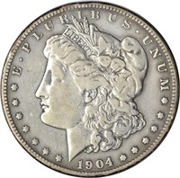 1904-S MORGAN DOLLAR - FINE DETAILS, CLEANED