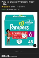 SIZE 6 PAMPERS (NEW)