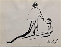 Original Drawing, Signed Dali, "My Father"