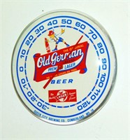 OLD GERMAN LAGER BEER ADVERTISING THERMOMETER