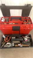 Toolbox w Contents Plumbing Pliers Nuts & Bolts