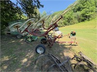 8 wheel tine hay rake