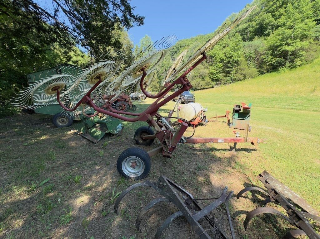 8 wheel tine hay rake