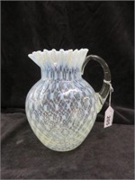 VINTAGE FRENCH OPALESCENT PITCHER 8.5"T