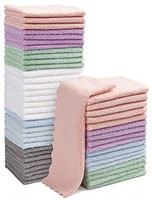 Orighty Baby Washcloths 50-Pack, Microfiber Coral