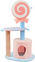 Aicoo Pink Cat Tree  Hammock & Sisal Toys (M)