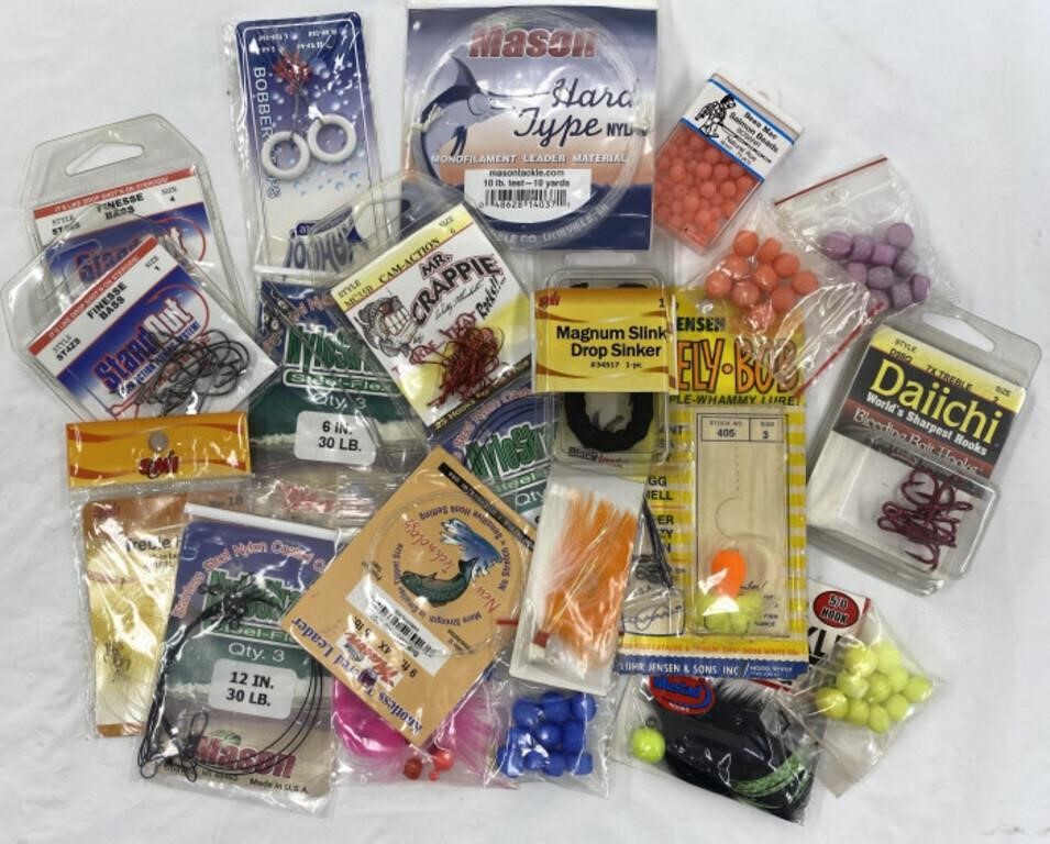 Various Fishing Supplies, Including Bait & Hooks