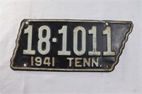 Black 1941 TN license plate