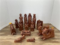 Wooden Nativity set