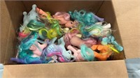 Box of assorted my little pony figures