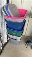 8 TOTES WITH LIDS